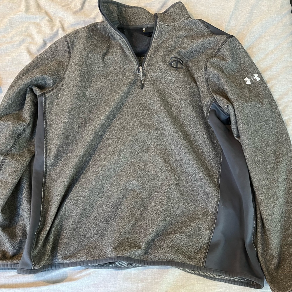 Under Armour Men's Gray Quarter-Zip Pullover Hoodie